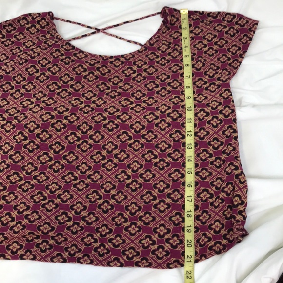 Lucky Brand Boho Print Shirt with CrissCross Back - Picture 7 of 7